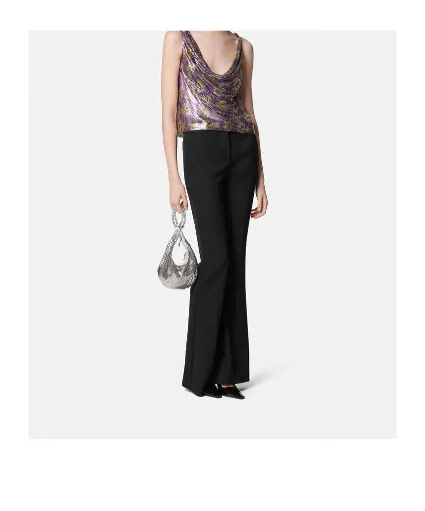 Chain-Linked Mesh Clutch Bag