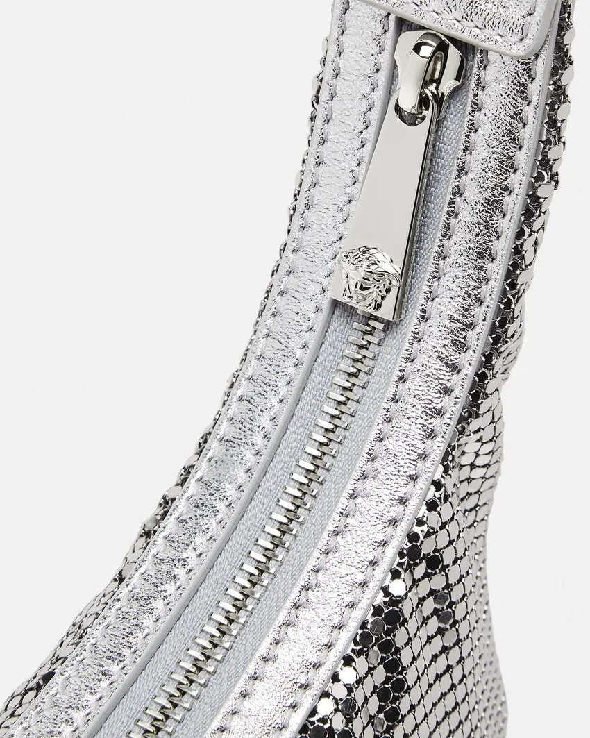 Chain-Linked Mesh Clutch Bag