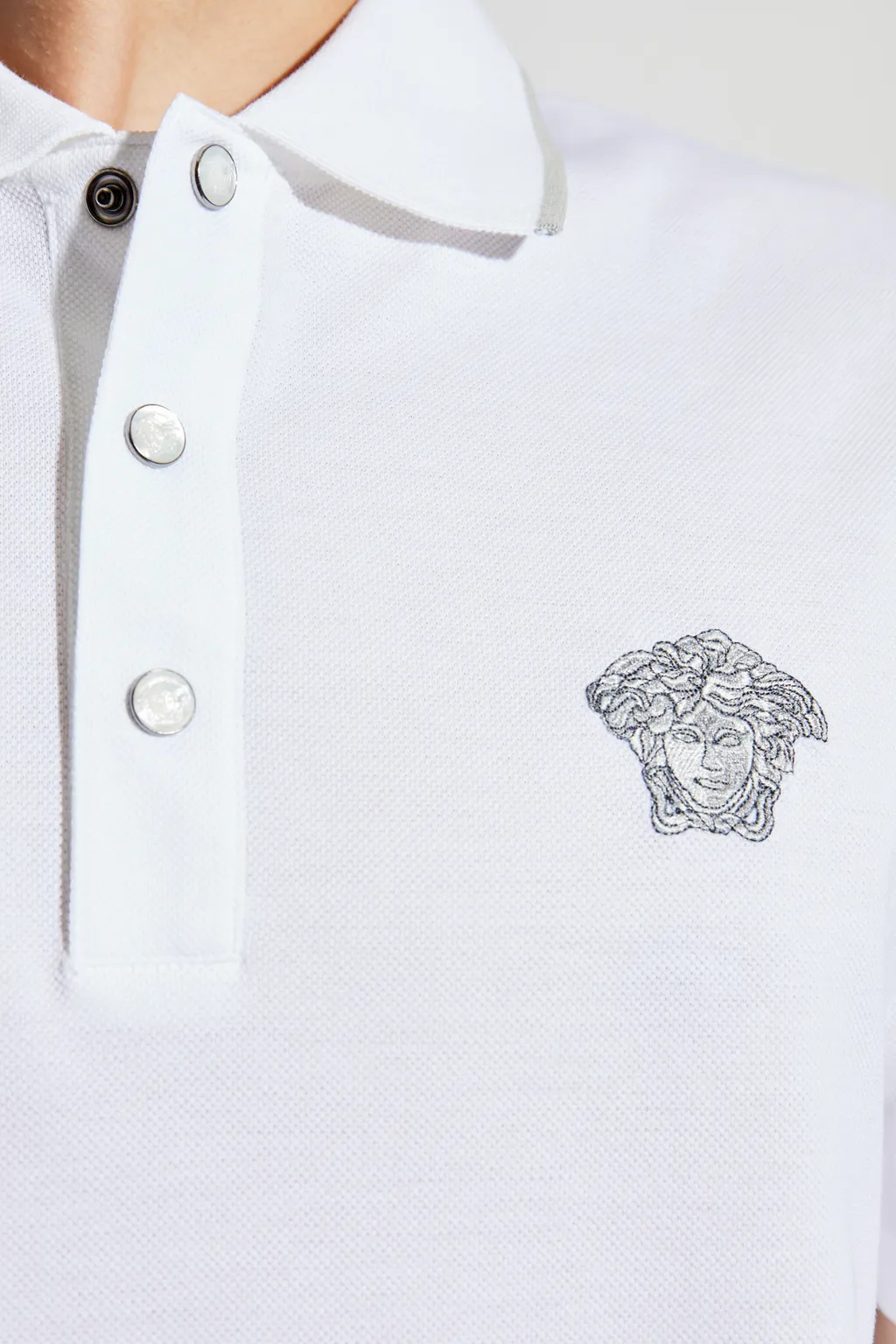 Medusa Head Short-Sleeved Polo Shirt
