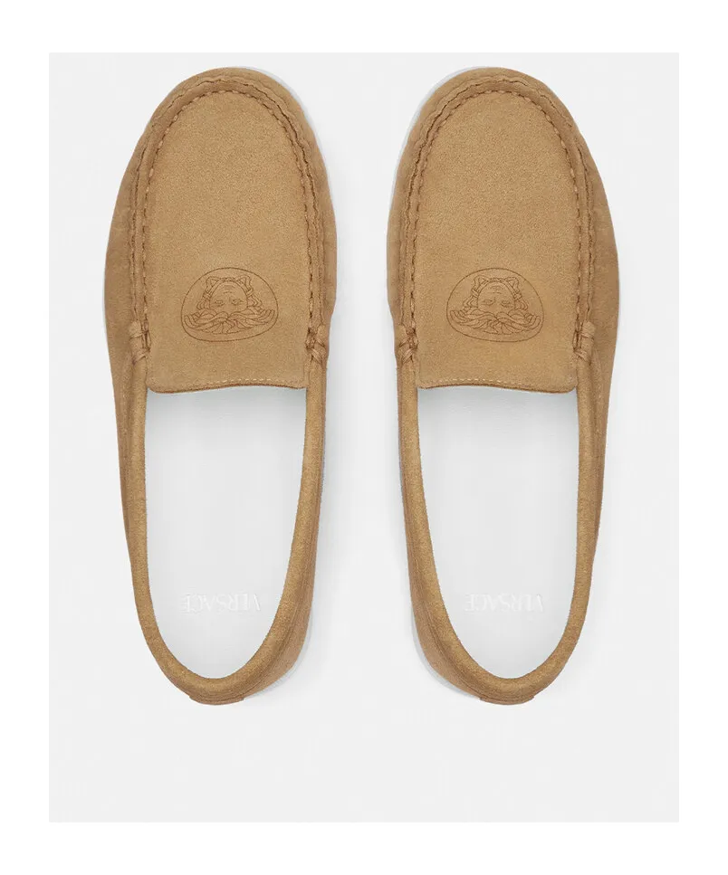 Medusa Suede Loafers