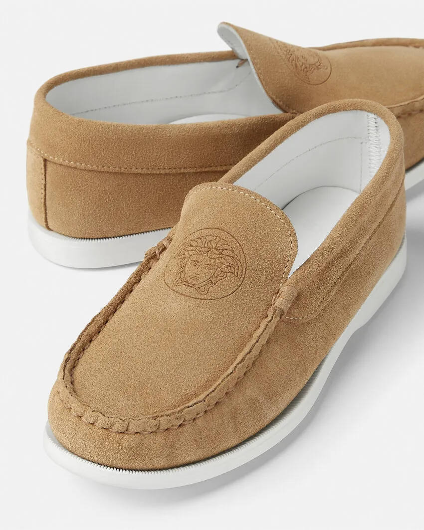 Medusa Suede Loafers
