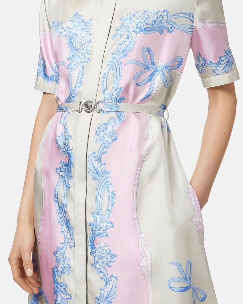 Cameo-Printed Shirt Dress