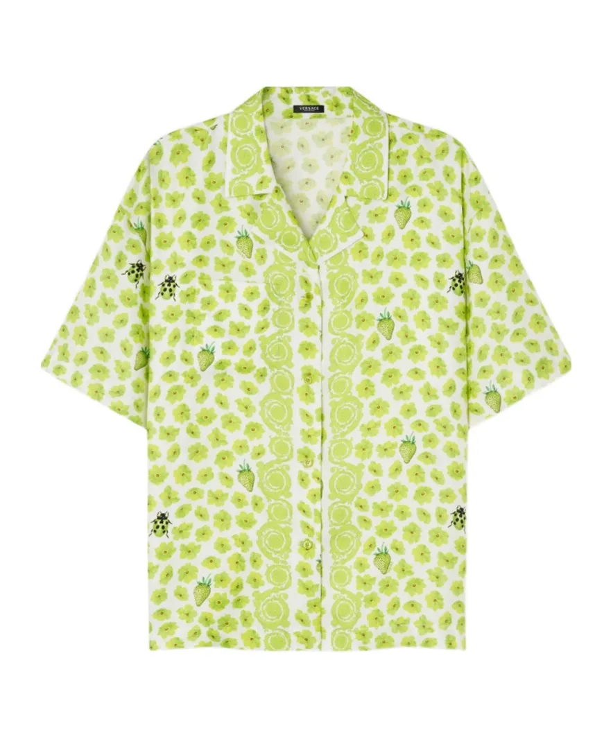 Floral-Printed Short-Sleeved Shirt