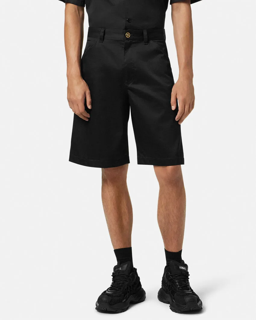 Logo-Patch Knee-Length Shorts