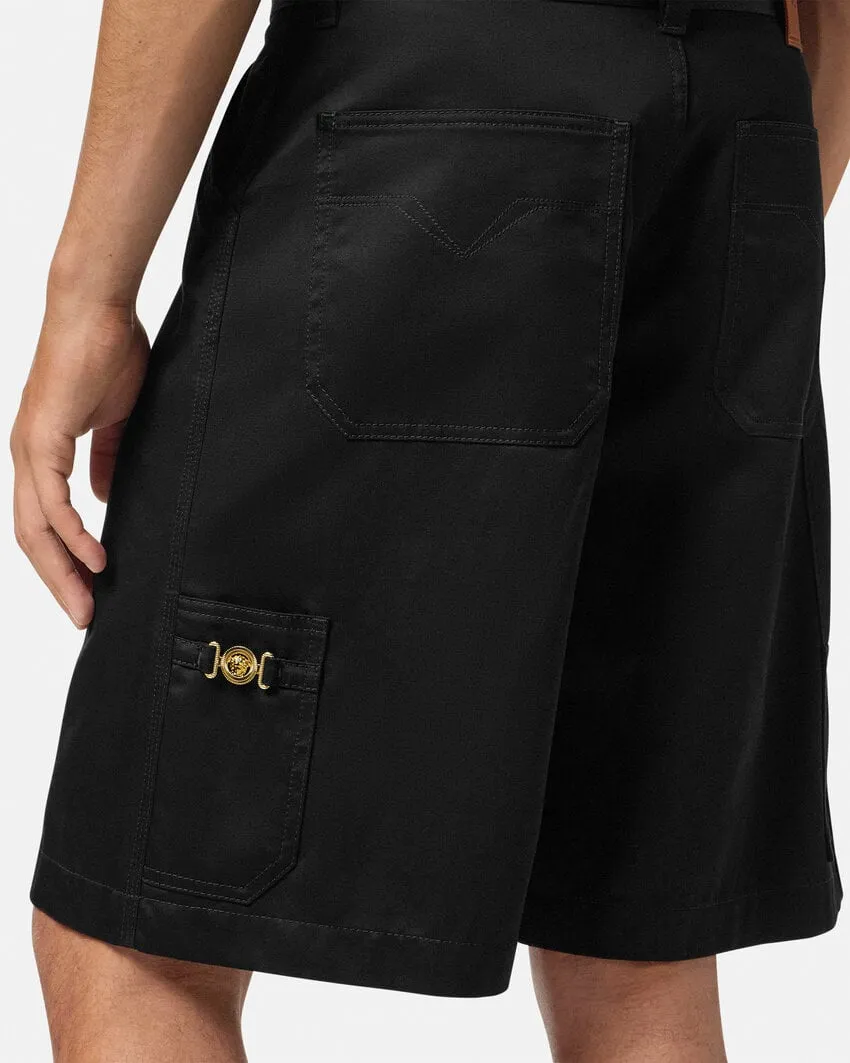Logo-Patch Knee-Length Shorts