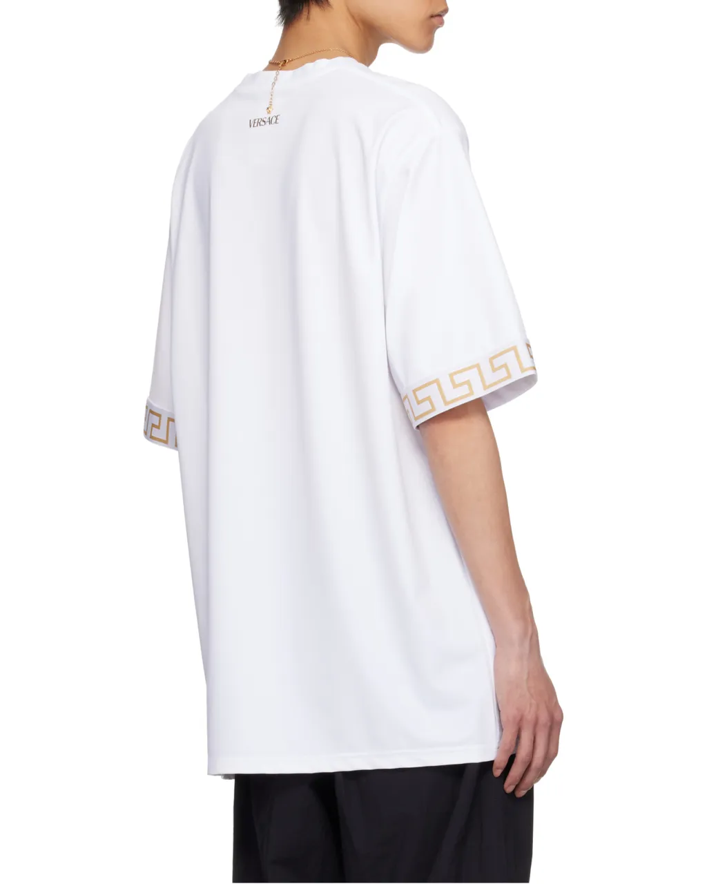 Greca-Trim Crewneck T-Shirt
