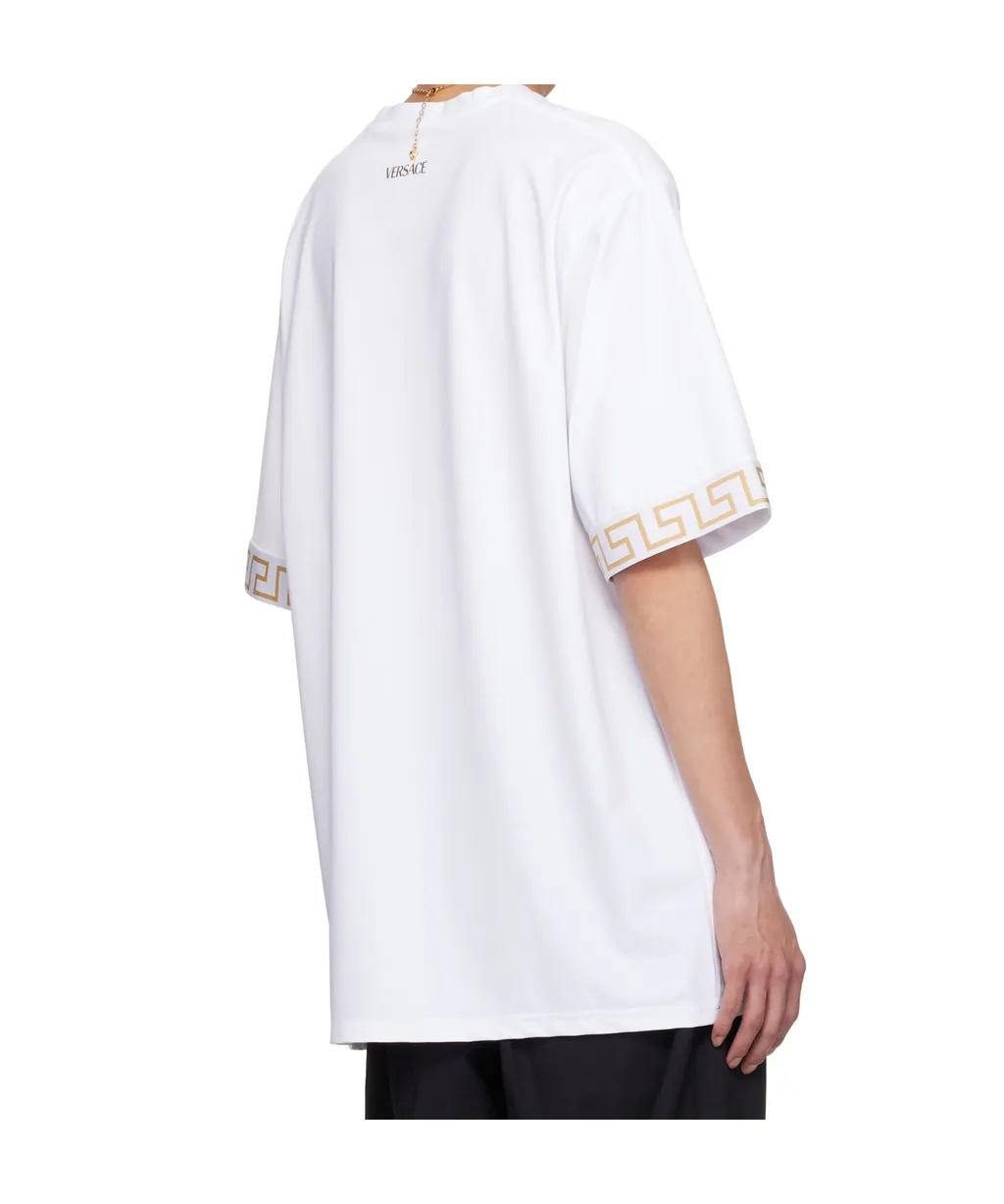 Greca-Trim Crewneck T-Shirt