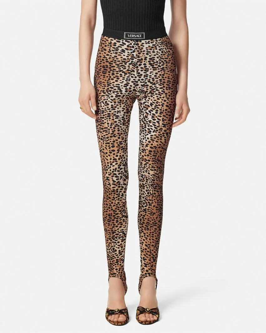 Leopard-Print Stirrup Leggings
