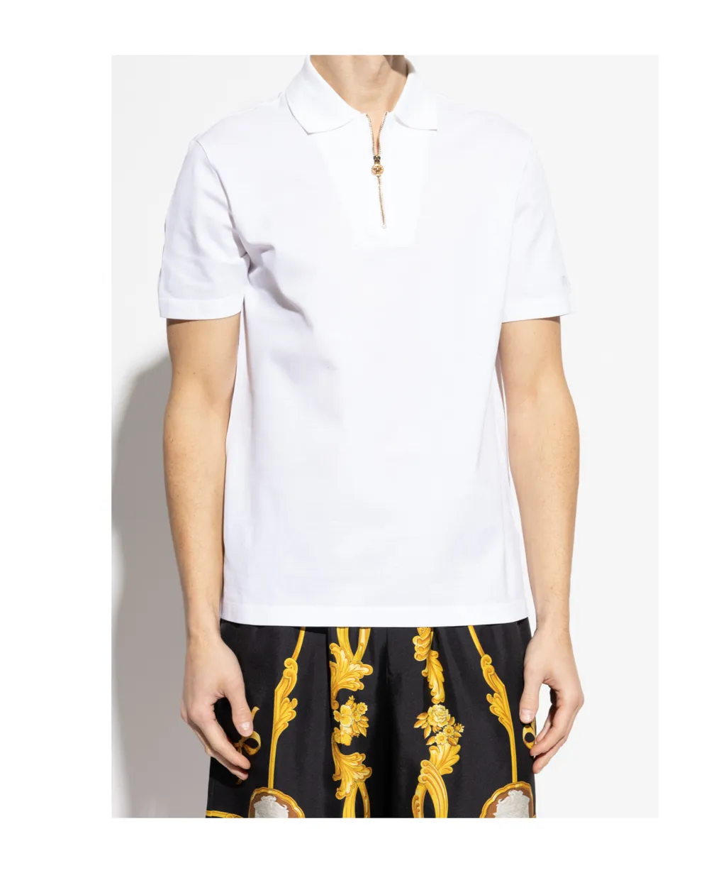 1/4 Zipped Short-Sleeved Polo Shirt