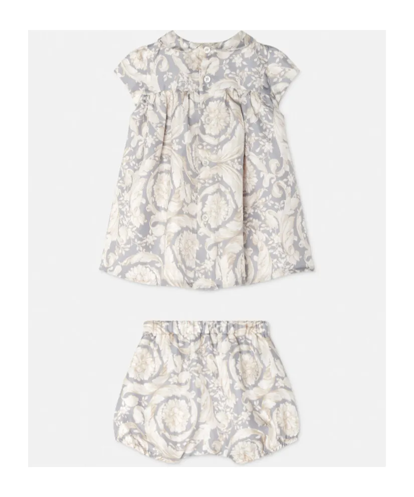 Barocco Printed Short-Sleeved Dress Set