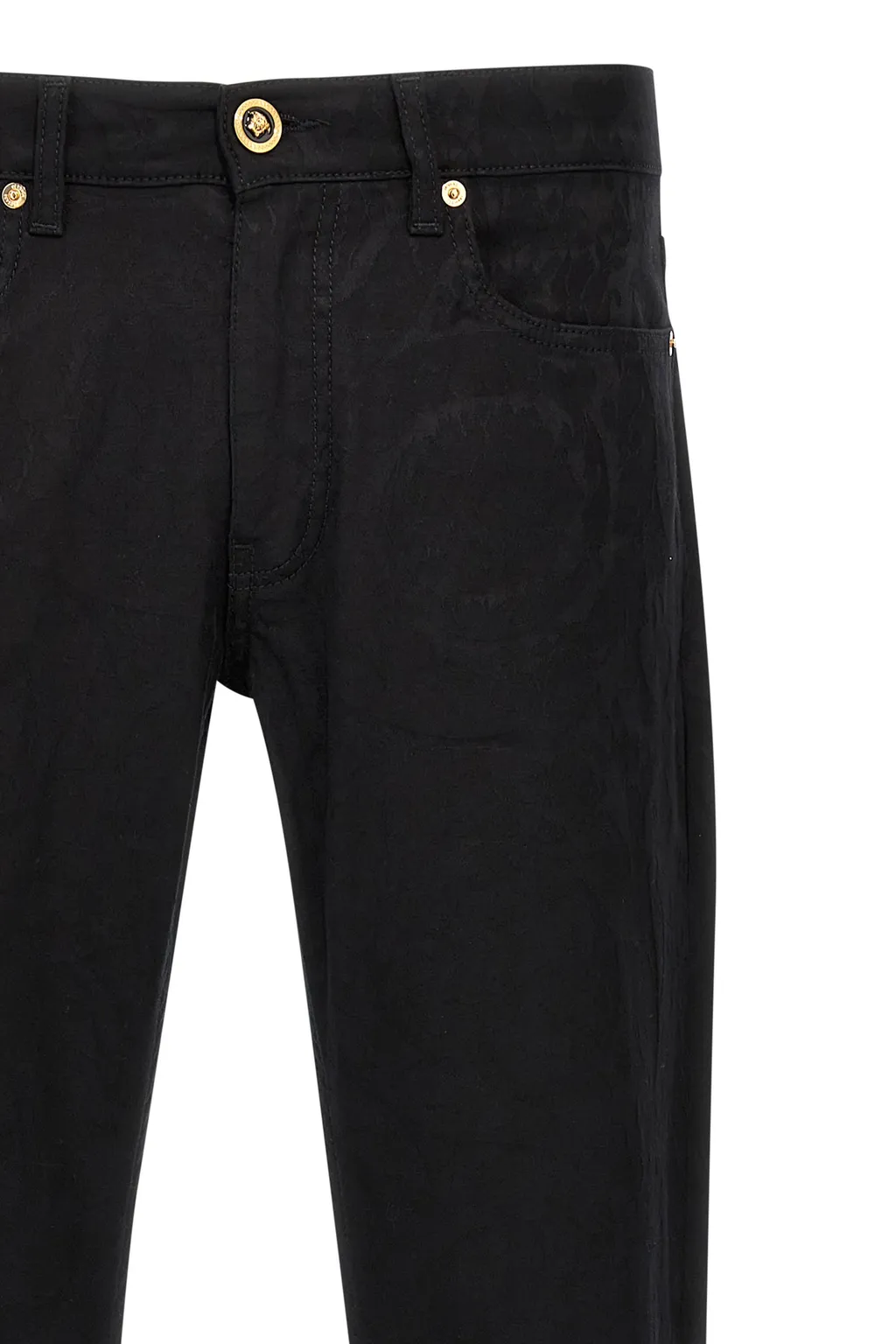 Medusa-Head Motif Slim-Fit Jeans
