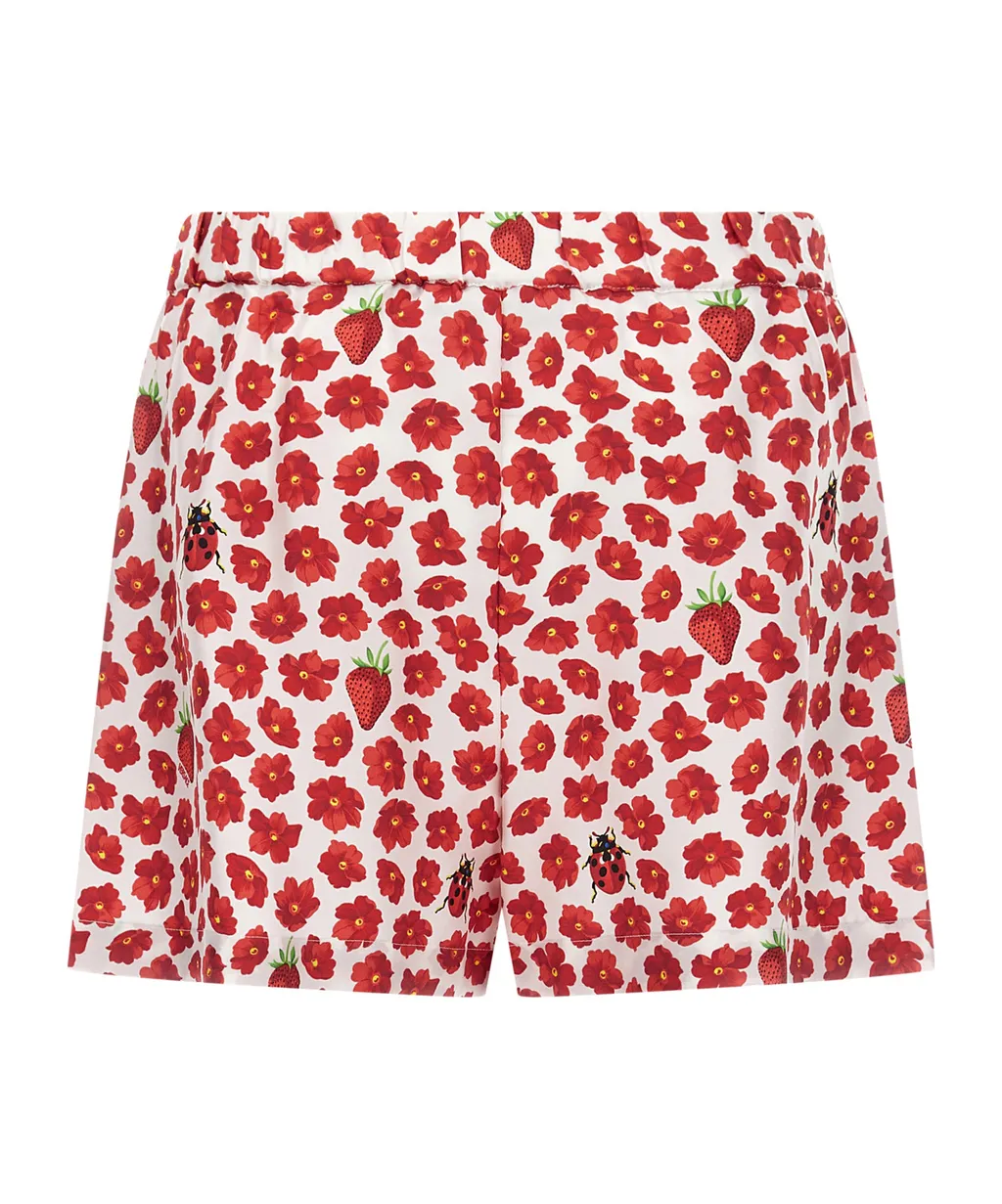 Floral-Printed Elasticated Waistband Shorts
