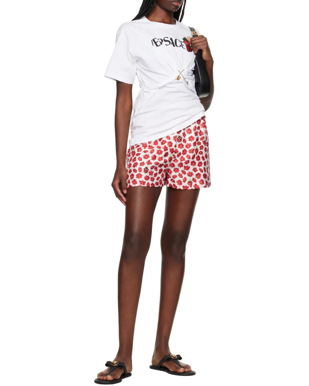 Floral-Printed Elasticated Waistband Shorts