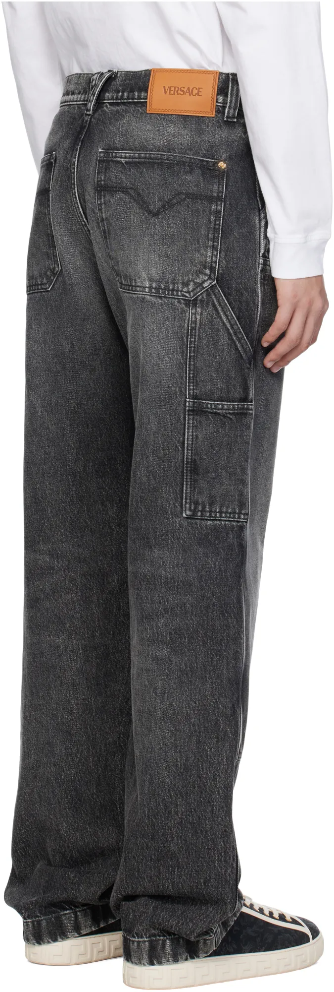 Logo-Patch Patchwork-Designed Jeans