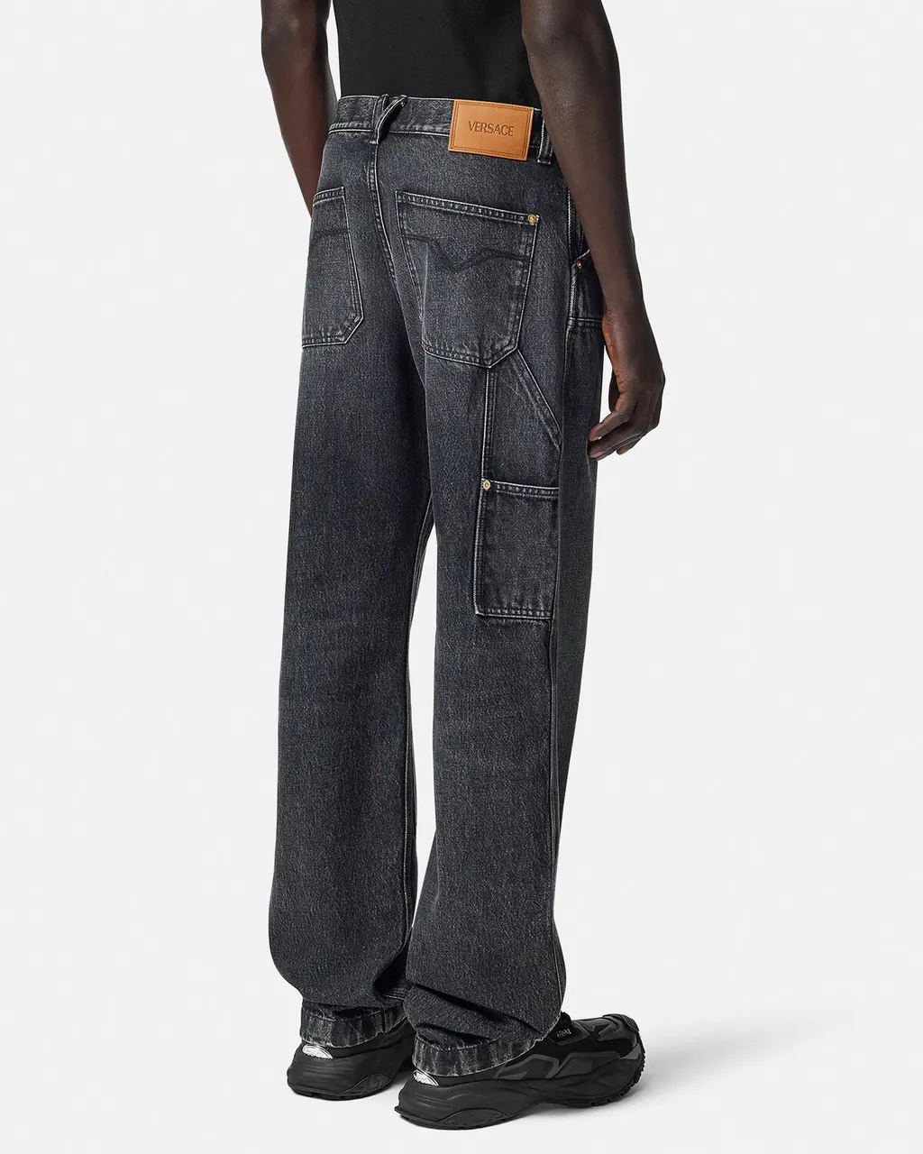 Logo-Patch Patchwork-Designed Jeans
