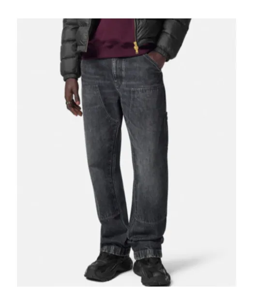 Logo-Patch Patchwork-Designed Jeans