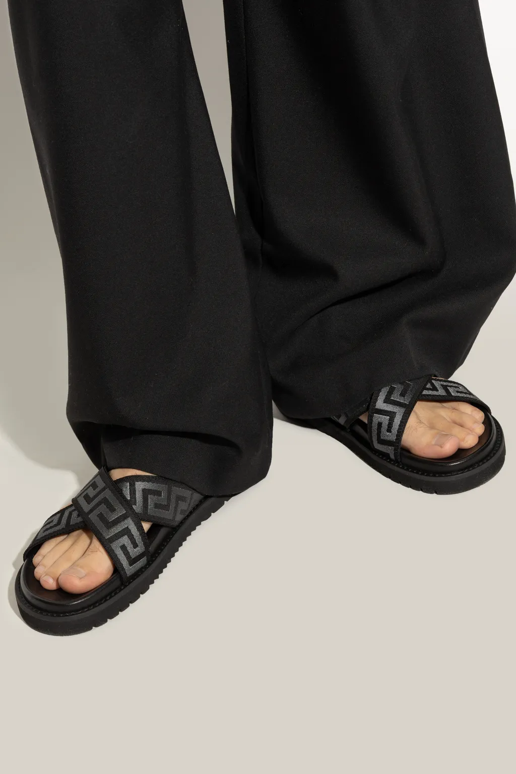Greca Open-Toe Slides