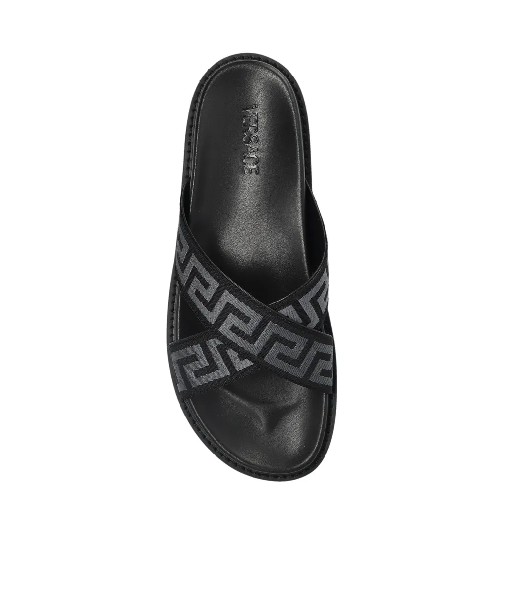 Greca Open-Toe Slides