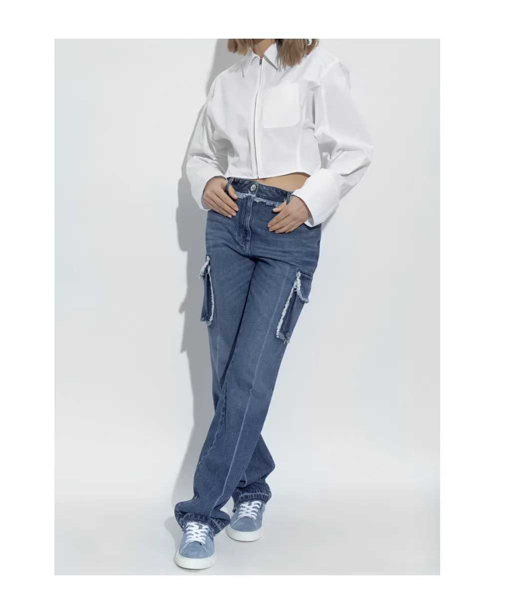 Denim Lace-Up Sneakers