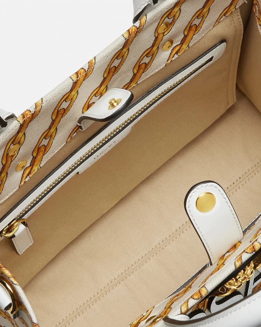 Logo-Printed Top Handle Bag