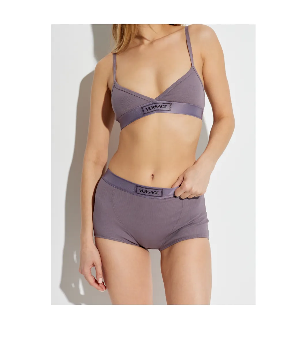 Logo-Patch V-Neck Bra