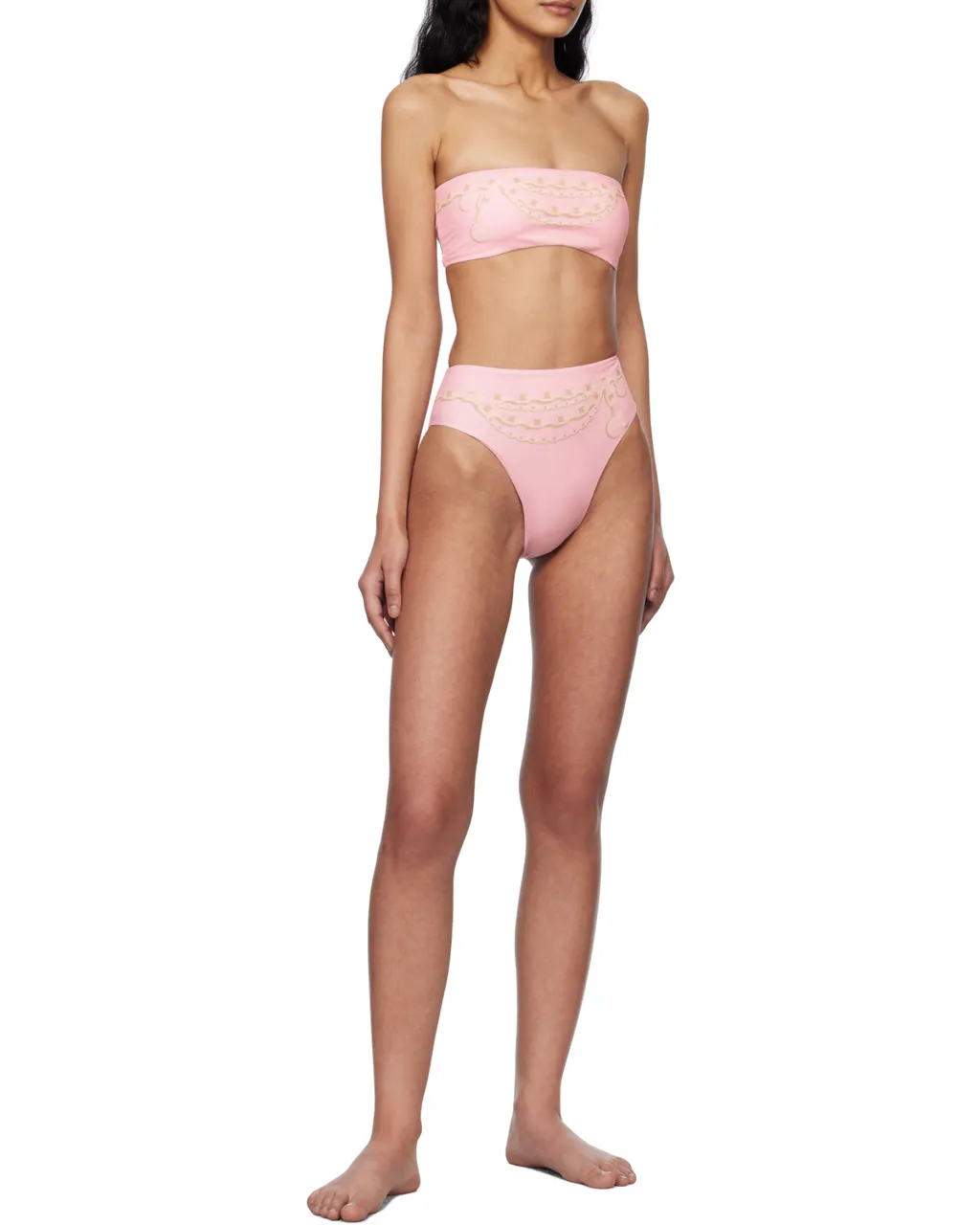 Chain-Print Bikini Bottoms
