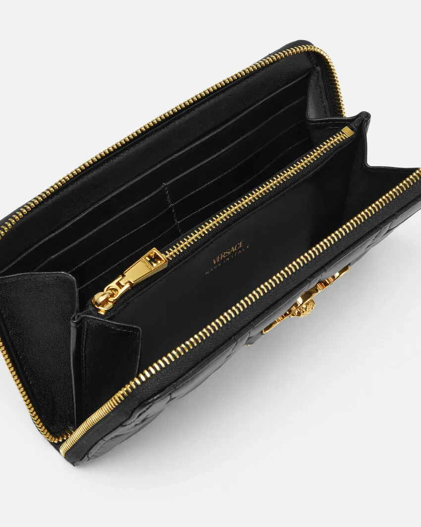 Medusa '95 Quilted Zipped Wallet