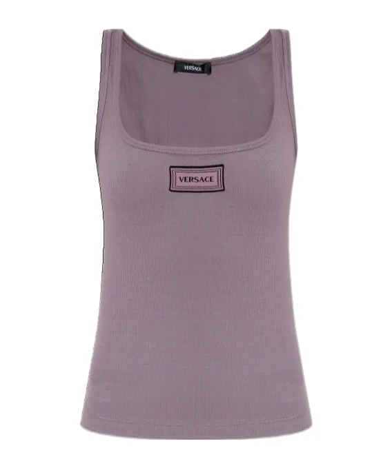 Logo-Patch Ribbed Tank Top