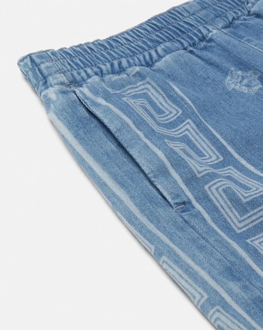 Medusa Bandana Denim Bermuda Shorts