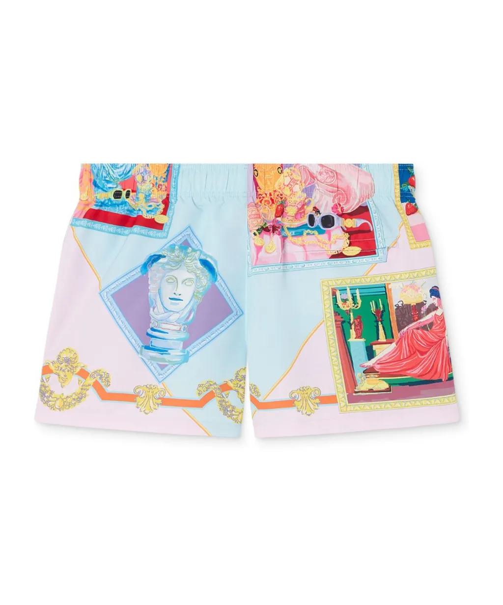 Graphic-Print Swim Shorts