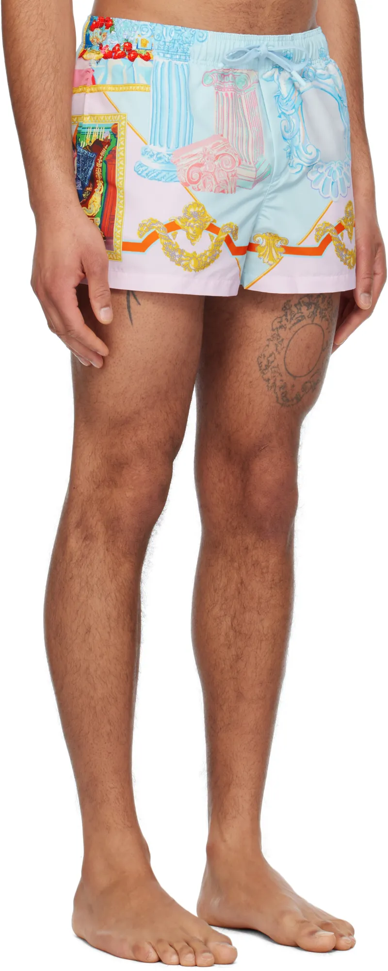 Graphic-Print Swim Shorts