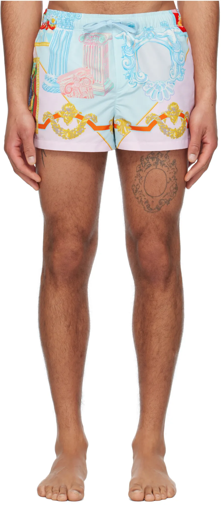 Graphic-Print Swim Shorts