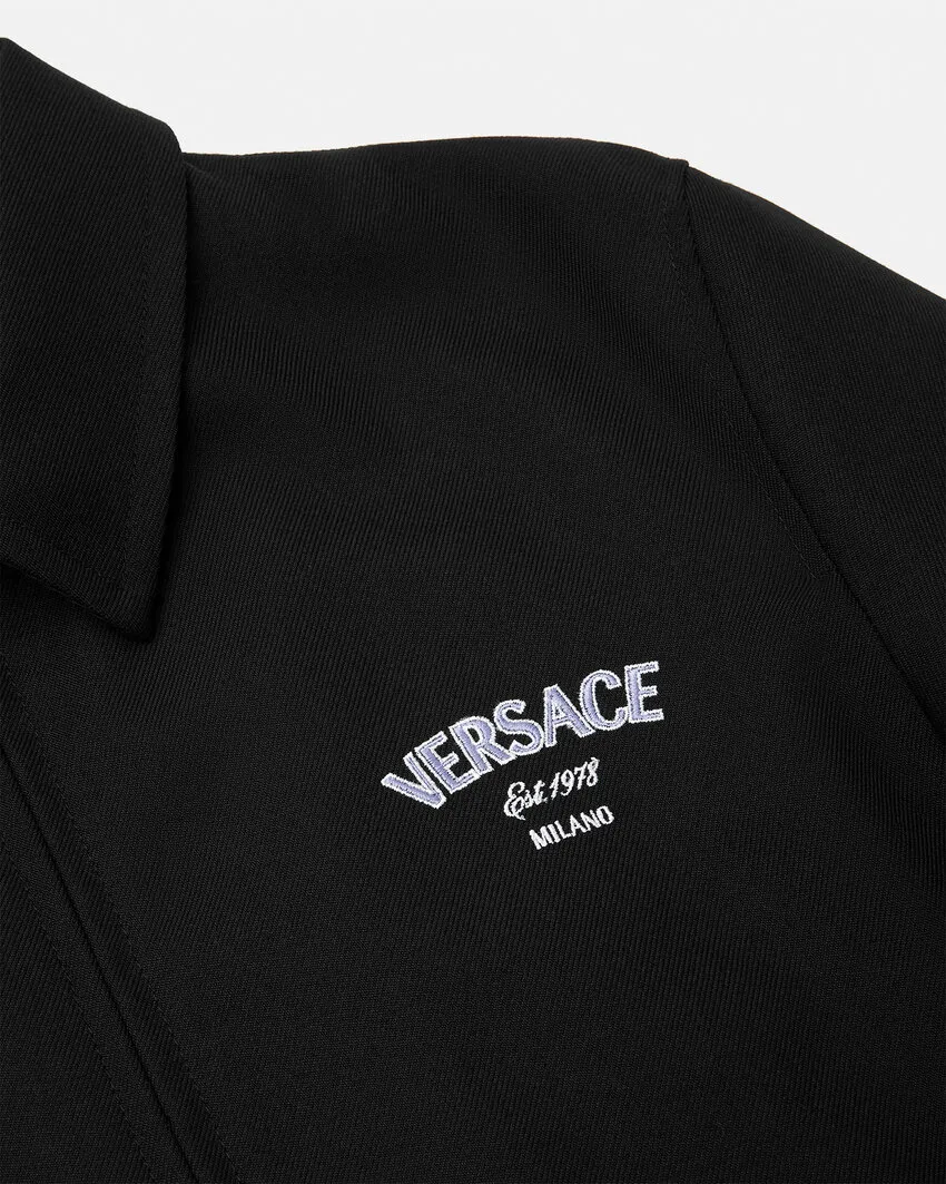 Medusa Head-Embroidered Zipped Jacket
