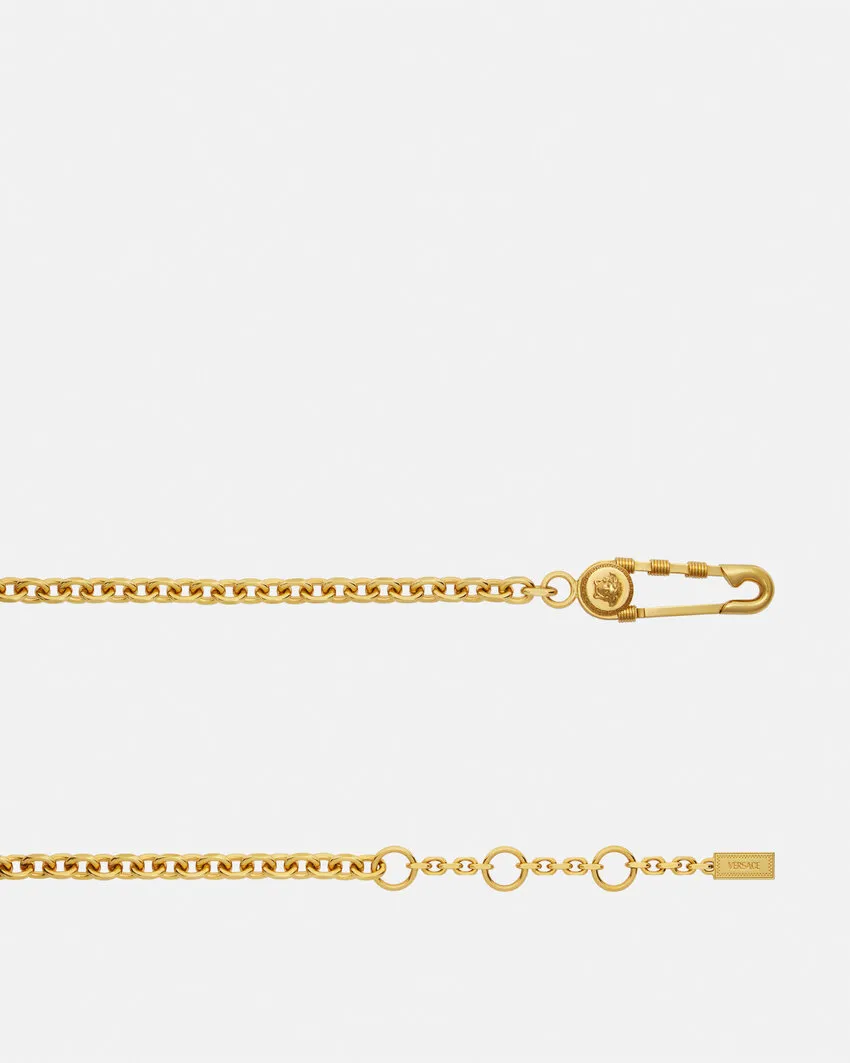 Medusa Head Motif Chain Belt