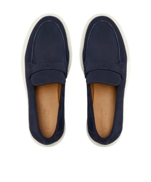 Logo-Lettering Round-Toe Loafers