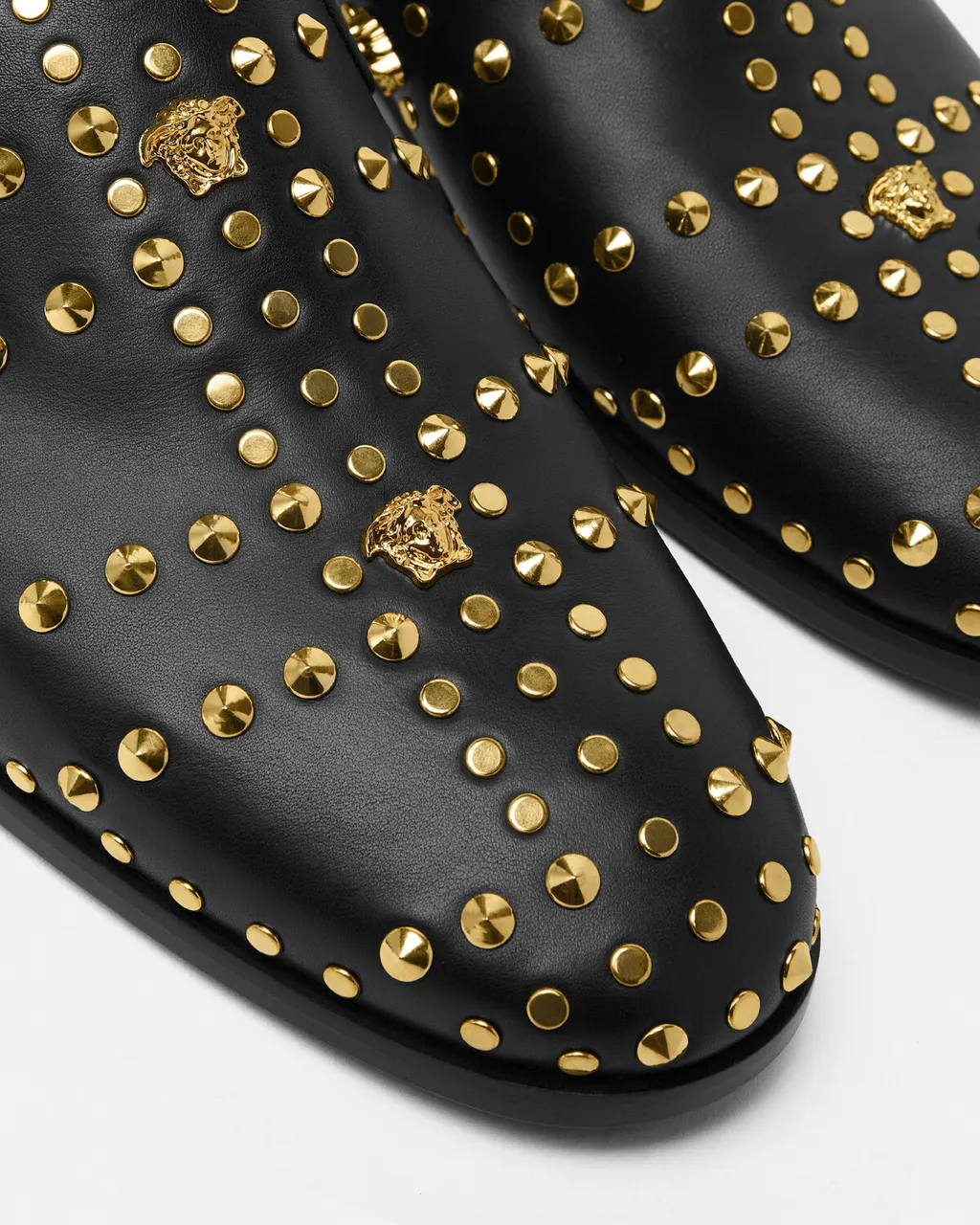 Studded Round-Toe Loafers