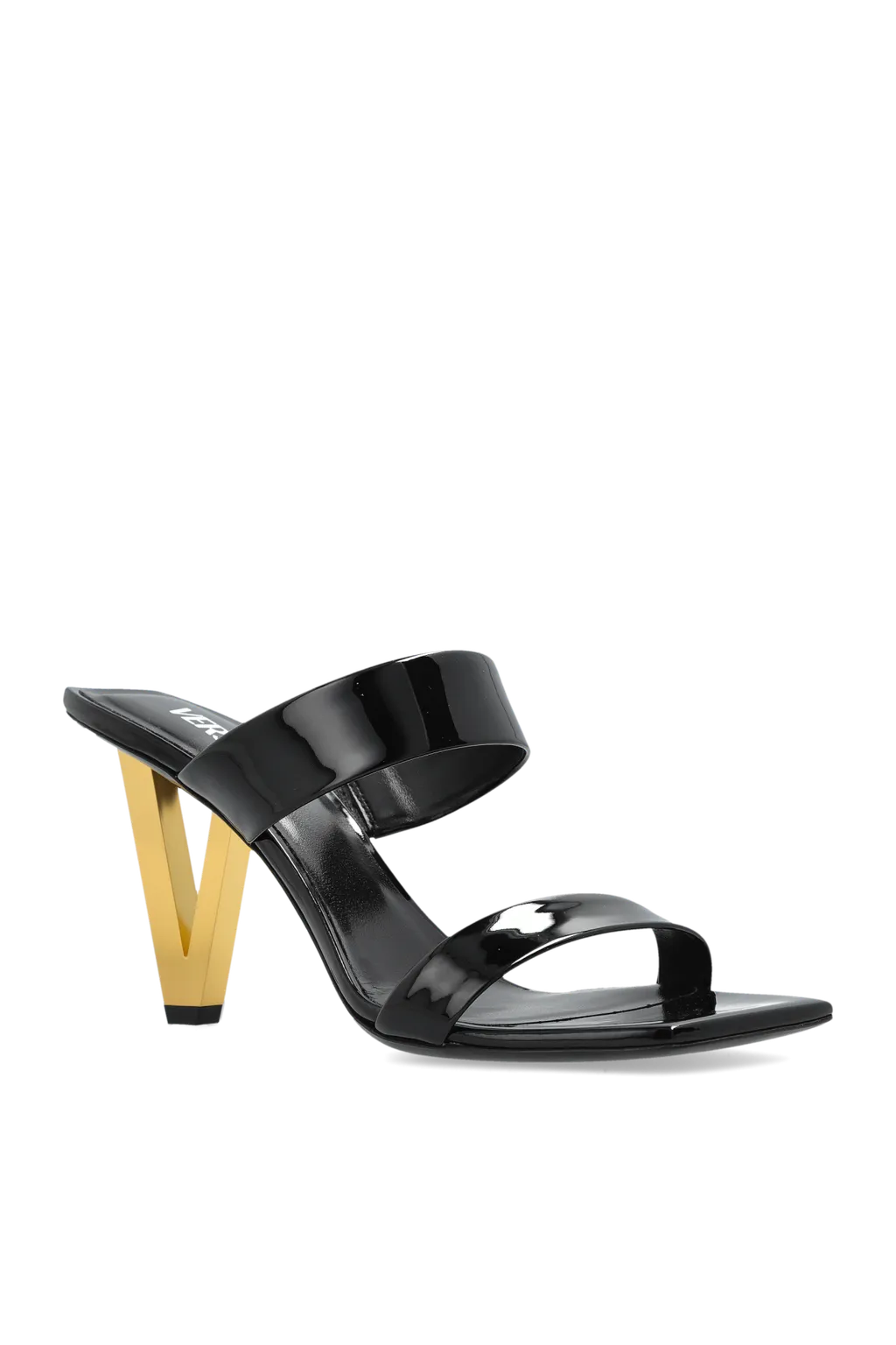 Square-Toe Slip-On Heeled Sandals