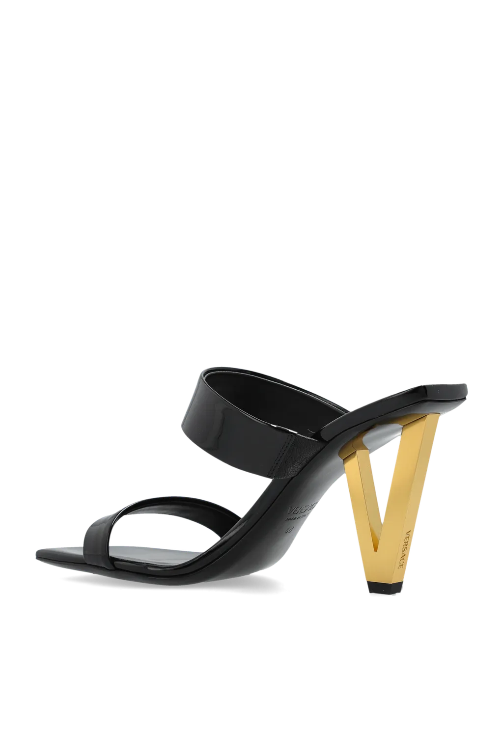 Square-Toe Slip-On Heeled Sandals