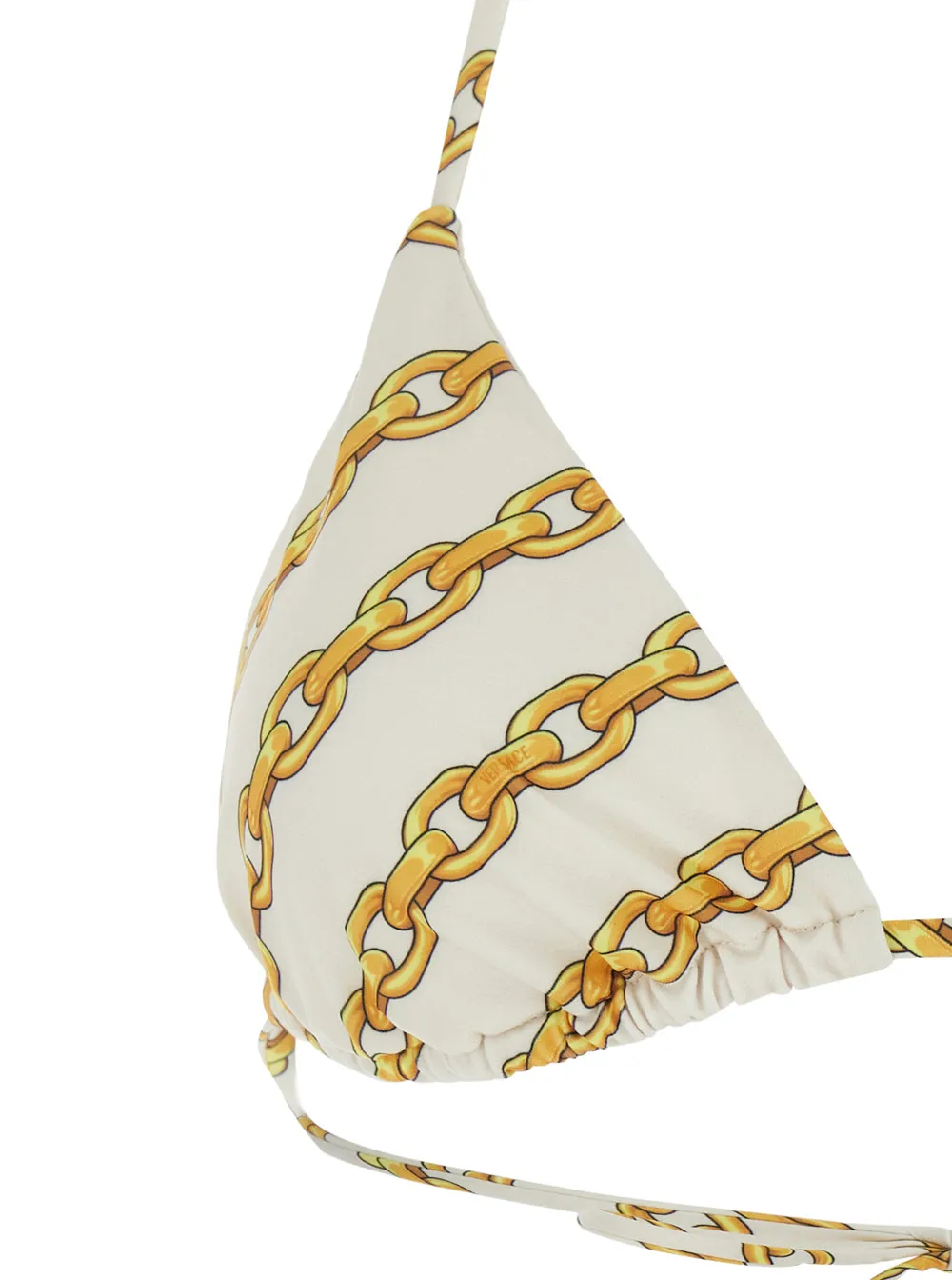 Chain Print Triangle Bikini Top