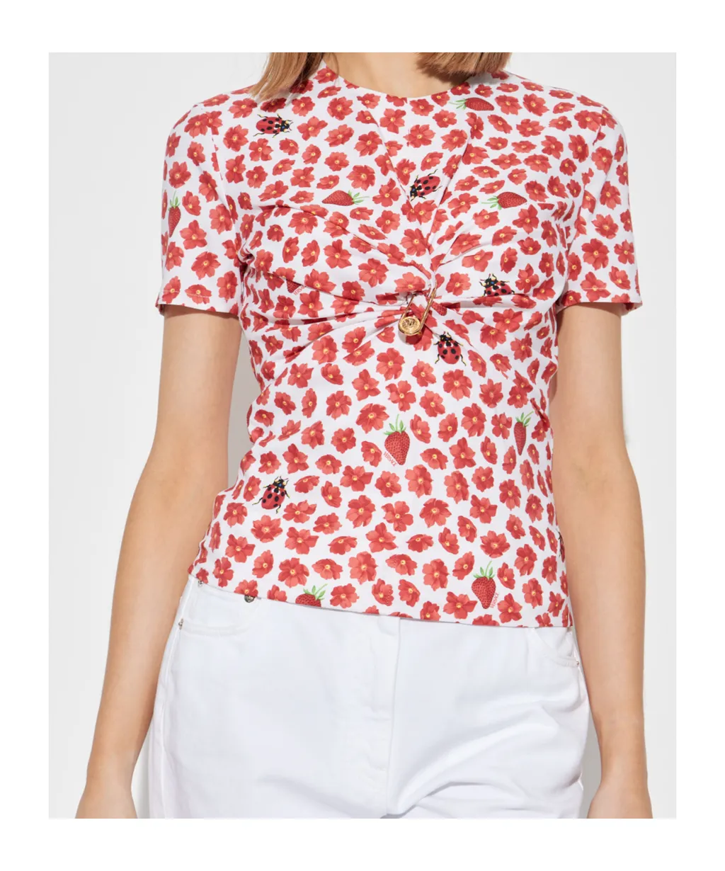 Floral Printed Short-Sleeved Top