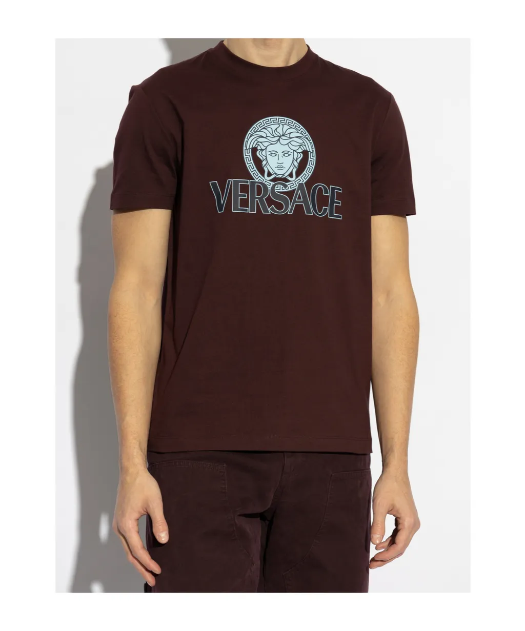 Medusa Head-Printed Crewneck T-Shirt