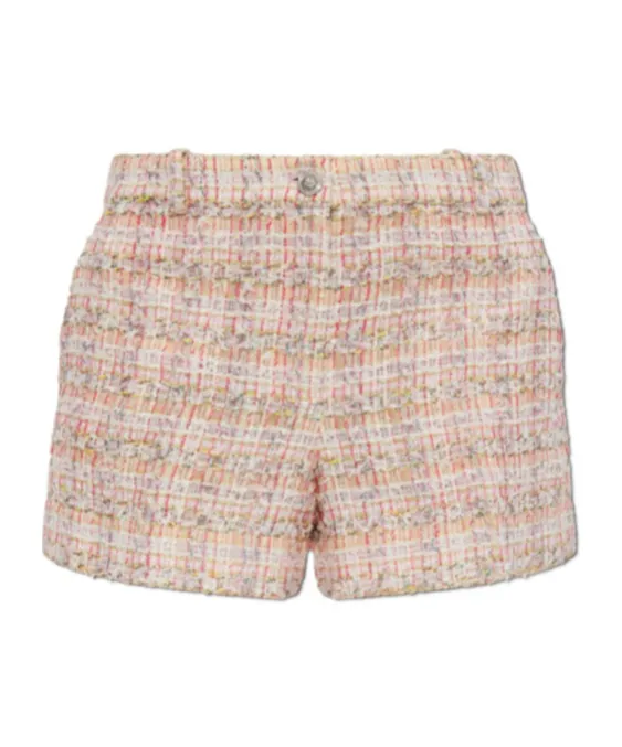 Lurex Thread Tweed Shorts