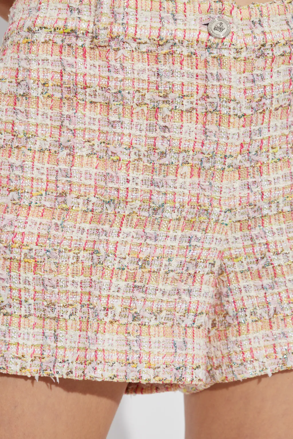 Lurex Thread Tweed Shorts