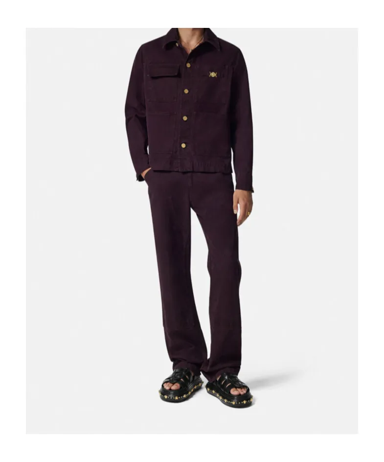 Logo-Patch Straight-Leg Jeans