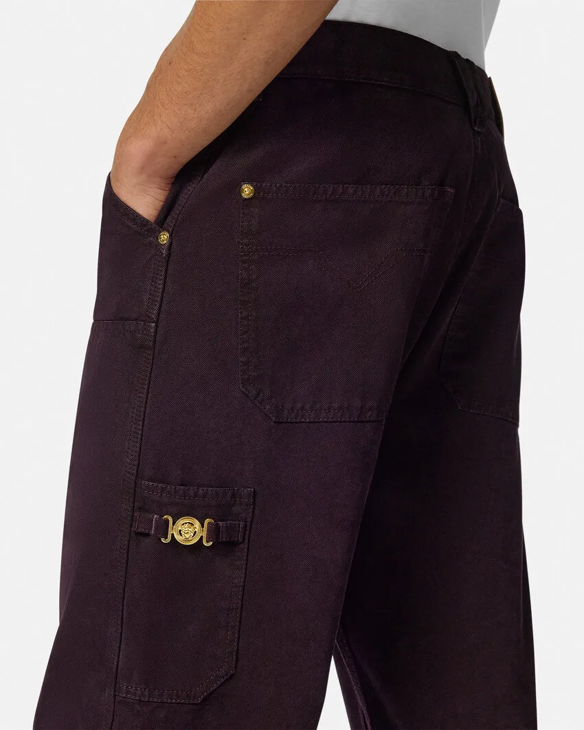 Logo-Patch Straight-Leg Jeans