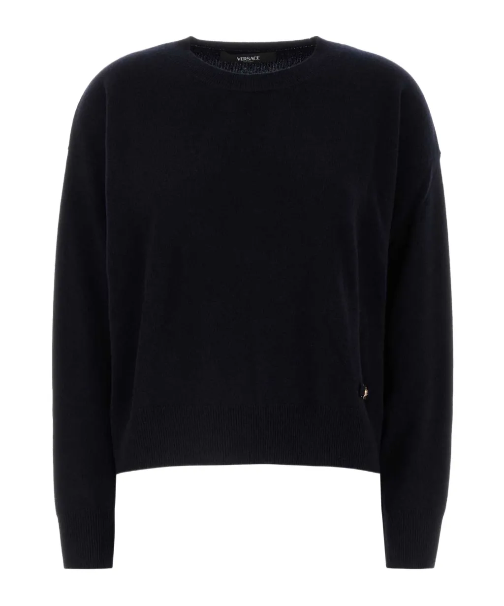 Logo-Plaque Crewneck Knit Jumper