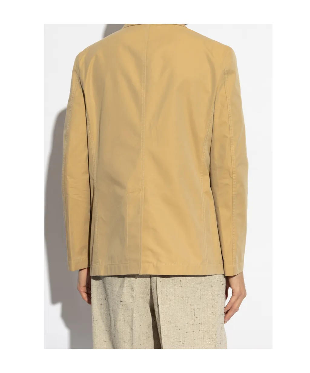 Flap-Pocket Single-Breasted Tailored Blazer