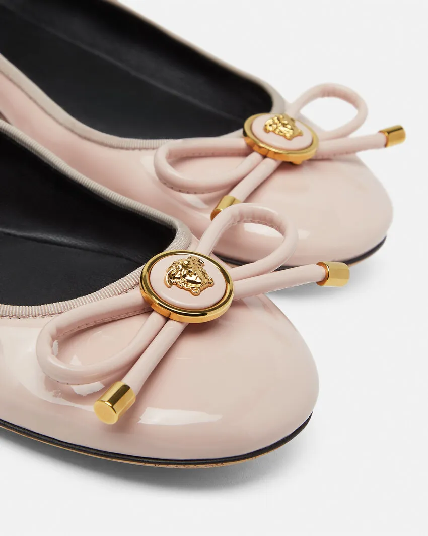 Medusa-Head Round-Toe Ballerina Shoes