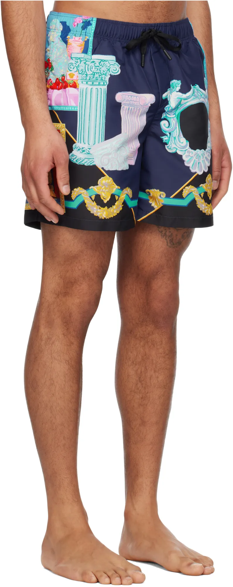 Graphic-Print Swim Shorts