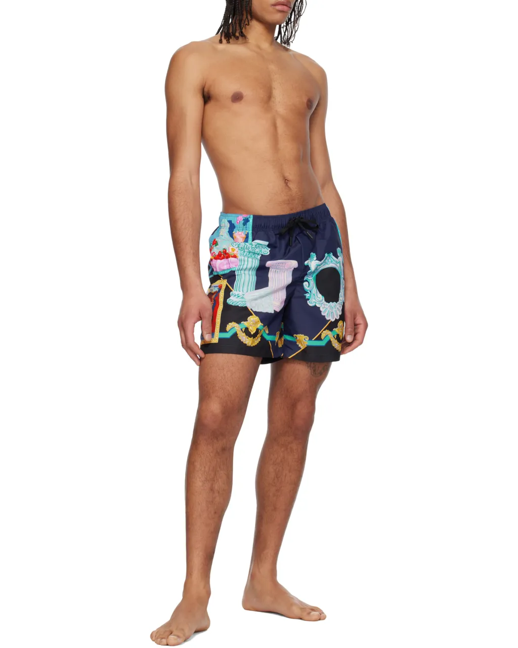 Graphic-Print Swim Shorts